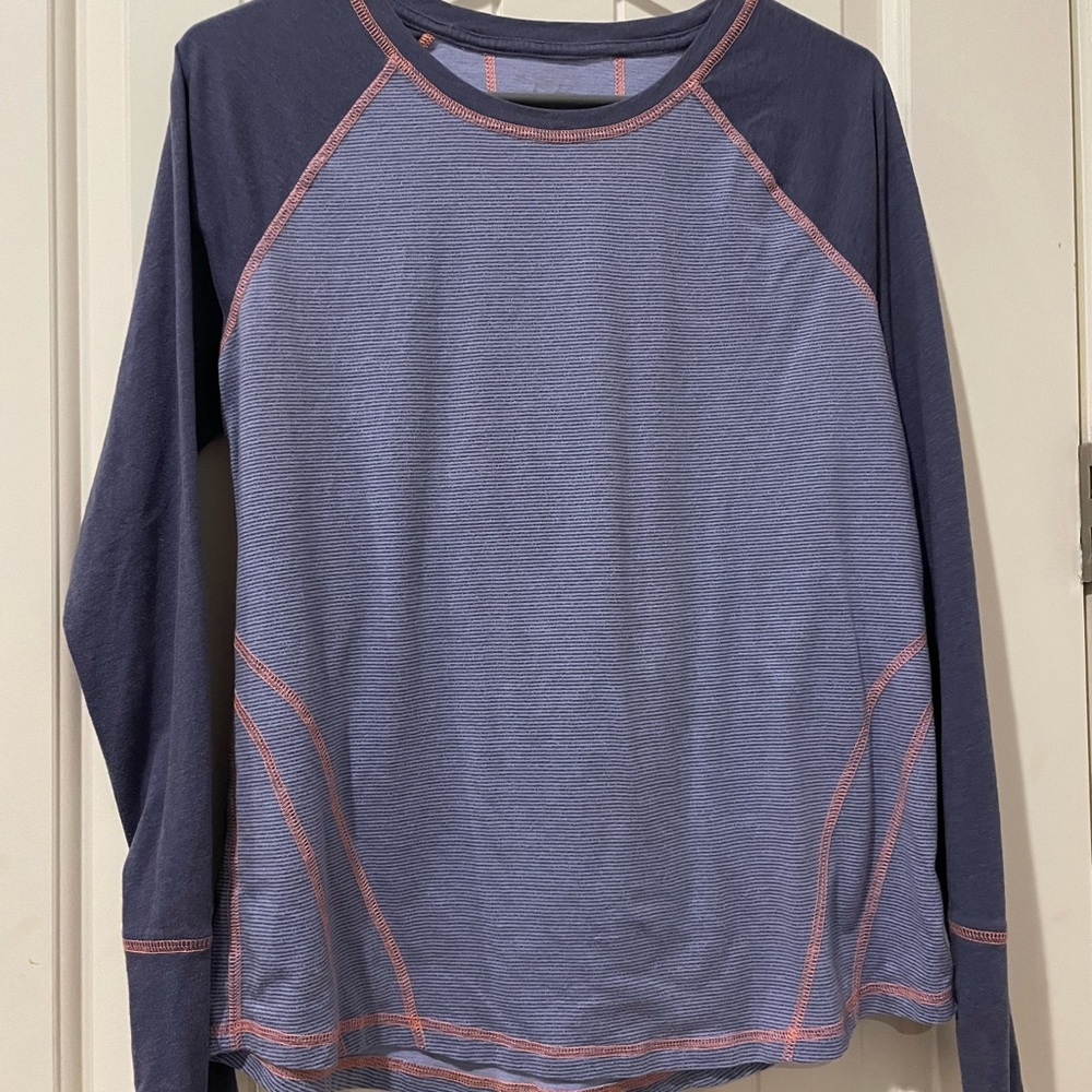 Blue and Pink Long Sleeve Shirt